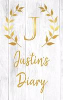 Justin's Diary: Personalized Diary for Justin / Journal / Notebook - J Monogram Initial & Name - Great Christmas or Birthday Gift