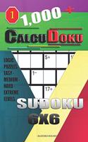 1,000 + Calcudoku sudoku 6x6: Logic puzzles easy - medium - hard - extreme levels(1 Sudoku Calcudoku)