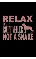 Relax. It's A Rottweiler Not A Snake