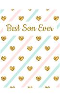 Best Son Ever: Blank Sketchbook, 8.5 x 11 inches (Drawing, Doodling & Sketching)