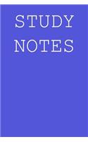 Study notes: Blank lined journal notepad for kids, boys, girls, students, teachers and for work; Great gift.