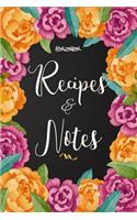 Blank Cookbook Recipes & Notes