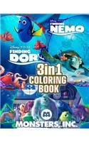 Nemo, Dory, Monsters, Inc.: Coloring Book 3 in 1