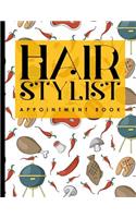 Hair Stylist Appointment Book: 7 Columns Appointment Desk Book, Appointment Scheduler, Daily Appointment Scheduler, Cute BBQ Cover