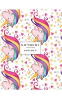 Notebook unicorn: Unicorn on multi color cover and Lined pages, Extra large (8.5 x 11) inches, 110 pages, White paper