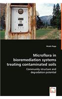 Microflora in bioremediation systems treating contaminated soils