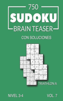750 Sudoku Brain Teaser Triathlon A con soluciones Nivel 3-4 Vol. 7