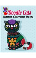 Doodle Cats Adults Coloring Book