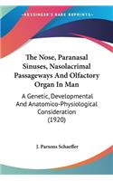 Nose, Paranasal Sinuses, Nasolacrimal Passageways And Olfactory Organ In Man