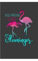 Dieses Mädchen liebt Flamingos.