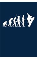 Evolution Snowboardfahrer: Notizbuch / Notizheft für Snowboard Snowboarden Snowboarding Snowboarder A5 (6x9in) dotted Punktraster