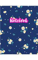 Notebook: Cute Blank Lined Journal Large 8.5 x 11 Matte Cover Design with Ruled White Paper Interior (Perfect for School Notes, Girls and Boys Diary, Kids Wri