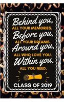 Behind You, All Your Memories. Before You, All Your Dreams.