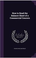 How to Read the Balance Sheet of a Commercial Concern