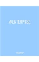 Notebook for Cornell Notes, 120 Numbered Pages, #ENTERPRISE, Blue Cover: For Taking Cornell Notes, Personal Index, 8.5"x11", Hashtag Series, Genius Edition