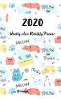 Cat lovers weekly monthly planner 2020