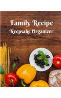 Family Recipe Keepsake Organizer
