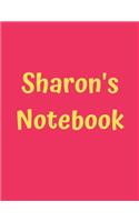 Sharon's Notebook: Pink Cover, College Ruled, 100 Sheets, 8.5" x 11" (Letter Size), White Paper(29 Women's Custom Names)