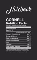 Notebook: Courtney Nutrition Facts Name Funny Blank Notebook with for Student and Teacher Food Diet Nutrition with 120 Pages of 6in x 9in x 120 Pages Blank Pa