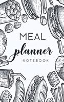 Meal Planner Notebook: 52 Week Food Planner Notebook / Diary / Log for Meal Planning with Grocery Shopping List - Fast Food Background