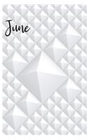 June Birthday Month: Birthstone: Pearl: 6x9 College Ruled Notebook