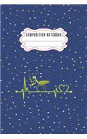 Composition notebook: Nifty Cute Praying Mantis Animal Insect Heartbeat Cartoon December Wide Ruled Paper Winter Notebook Journal Blank Lined Workbook for Teens Kids Stud(12 Cute Mantis Journal Notebook)