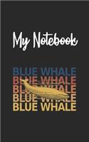 My Notebook: Whale Retro And Vintage Style 100 Pages And Lined