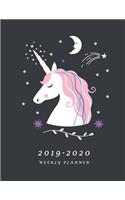 2019-2020 Weekly Planner: Large Two Year Planner with To-Do List (Bonus Unicorn Coloring Pages)