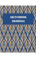 Sketchbook Drawings: Classic Floral, Blank Paper For Drawing And Sketching 120 Pages Large Size 8.5" x 11" Artist Sketchbook for Sketching, Journaling, Drawing and Creat