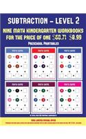 Preschool Printables (Kindergarten Subtraction/taking away Level 2): 30 full color preschool/kindergarten subtraction worksheets (includes 8 printable kindergarten PDF books worth $60.71)(11 Preschool Printables)