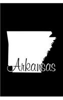 Arkansas - Black Lined Notebook with Margins