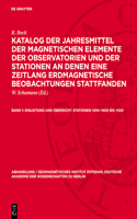 Einleitung Und Übersicht. Stationen Von +900 Bis +550