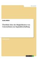 Überblick über die Möglichkeiten von Unternehmen zur Kapitalbeschaffung