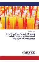 Effect of blending of pulp of different varieties of mango cv.Alphonso