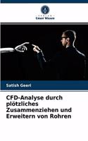 CFD-Analyse durch plötzliches Zusammenziehen und Erweitern von Rohren