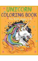 Unicorn coloring book for kids ages 3-8