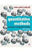 Quantitative Methods for Business, Management & Finance