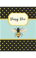 Composition Notebook: Cute Bee Themed Busy Bee College Ruled Lined Note Book