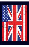 British American Flag Notebook