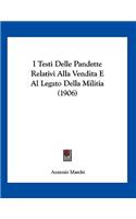 I Testi Delle Pandette Relativi Alla Vendita E Al Legato Della Militia (1906)