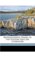 Representative Names in the History English Literature