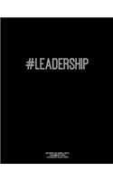Notebook for Cornell Notes, 120 Numbered Pages, #LEADERSHIP, Black Cover