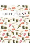 Bullet Journal Notebook, Dotted Grid, Graph Grid-Lined Paper, Large, 8x10, 150 Pages: Oriental Food Japanese Sushi Covers: Master Journaling with Bullet Guide System Professional Journal