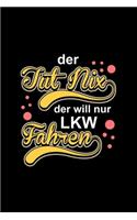 Der tut doch nix der will nur LKW fahren: A5 Jahresplaner Kalender Wochenplaner Organizer Terminkalender LKW Fahrer, Trucker, Truckern, Lastkraftwagen, Job, Beruf - Fernfahrer Planer - Gesch