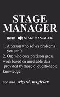 Funny Noun Stage Manager Definition Cool Gift