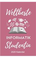 Weltbeste Informatik Studentin 2020 Kalender: A5 Geschenkbuch ERFOLGSJOURNAL 2020 für Informatik Studenten - Programmierer - Geschenkidee Abitur Schulabschluss - Vorlesungsbeginn - Studium - Ers