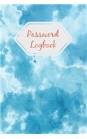Password Logbook: Internet Password Keeper Organizer Large Print Two Entries Per Page