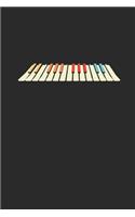 Colorful Piano Keys: Pianos Notebook, Dotted Bullet (6" x 9" - 120 pages) Musical Instruments Themed Notebook for Daily Journal, Diary, and Gift