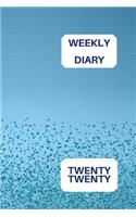 Weekly Diary Twenty Twenty: 6x9 week to a page 2020 diary planner. 12 months monthly planner, weekly diary & lined paper note pages. Perfect for teachers, students and small bu