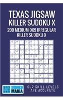 Texas Jigsaw Killer Sudoku X: 200 Medium 9x9 Irregular Killer Sudoku X